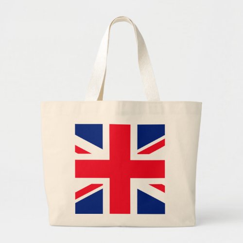 United Kingdom Union Jack Flag Large Tote Bag