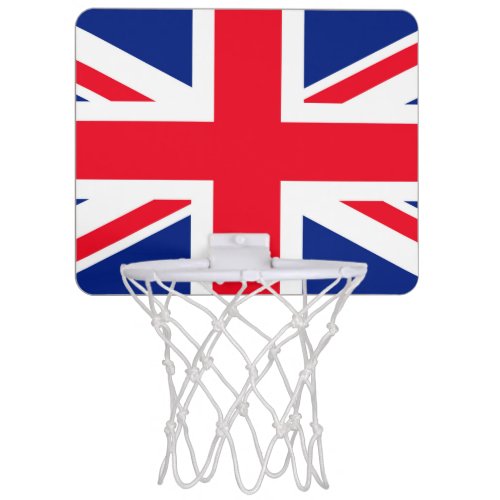 United Kingdom Union Jack Flag Mini Basketball Hoop