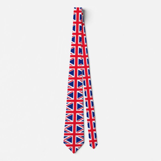 United Kingdom Union Jack Flag Neck Tie (Front)