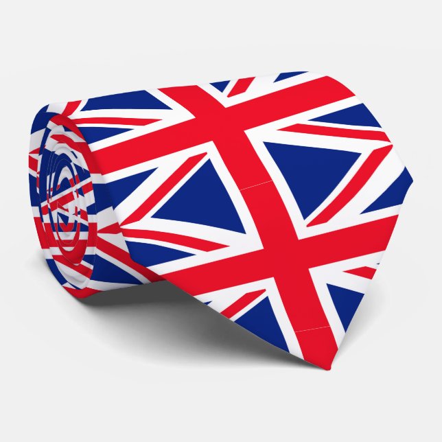United Kingdom Union Jack Flag Neck Tie (Rolled)