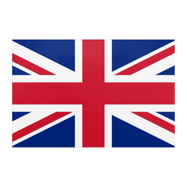 United Kingdom Union Jack Flag of British Colonies Acrylic Print (Front)