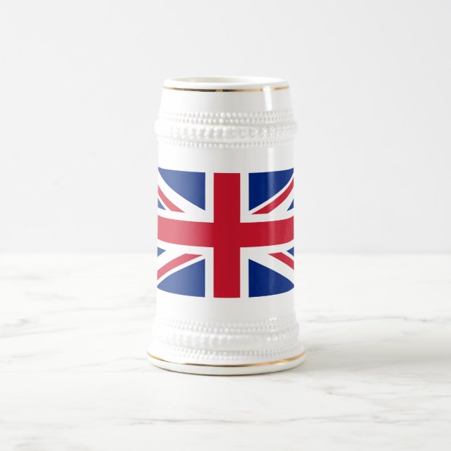 United Kingdom Union Jack Flag of British Colonies Beer Stein (Center)