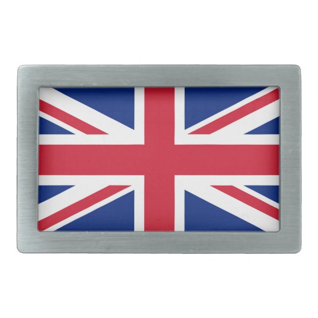 United Kingdom Union Jack Flag of British Colonies Belt Buckle (Front)