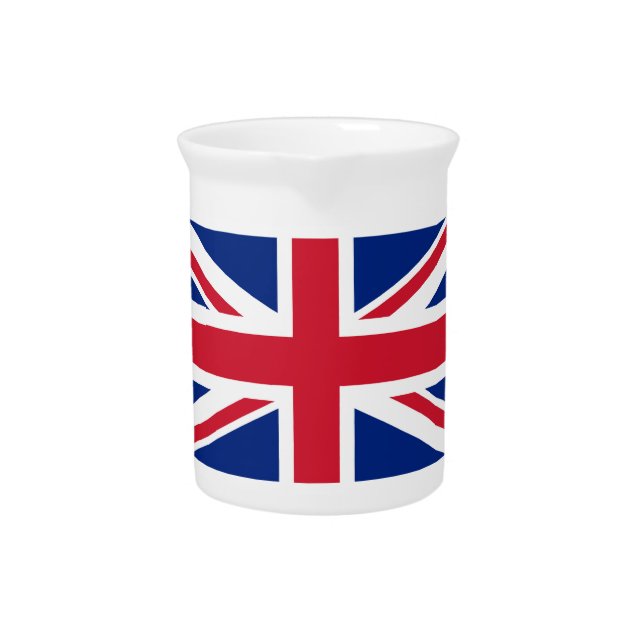 United Kingdom Union Jack Flag of British Colonies Beverage Pitcher (Front)