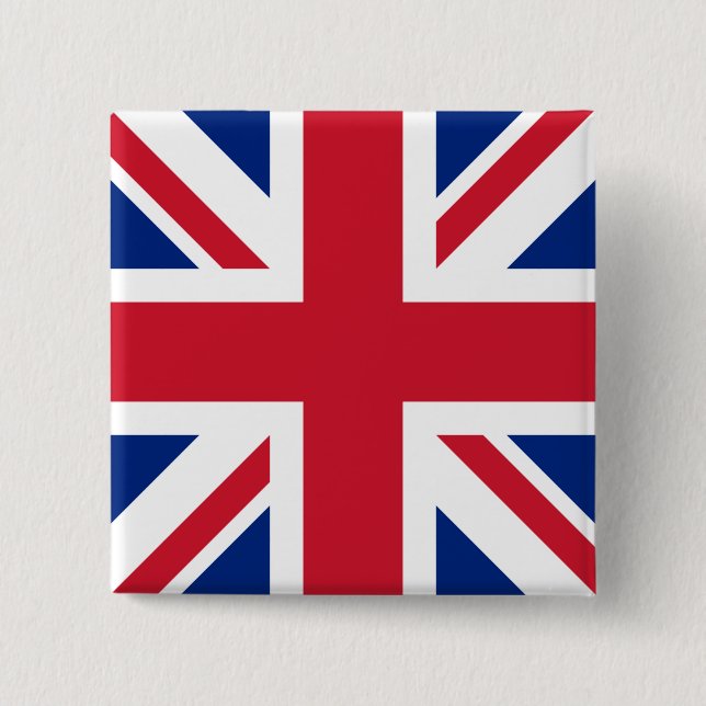 United Kingdom Union Jack Flag of British Colonies Button (Front)