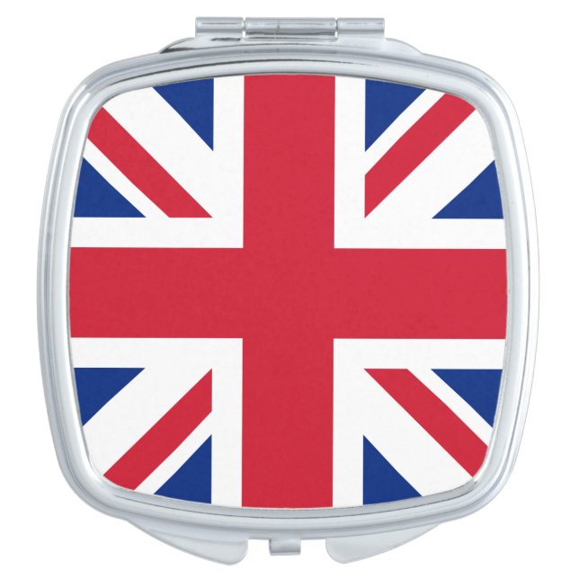 United Kingdom Union Jack Flag of British Colonies Compact Mirror (Front)