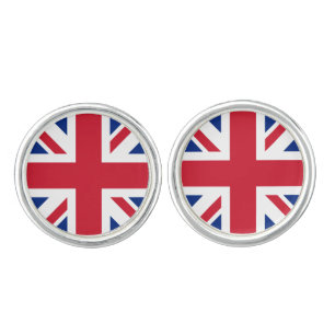 United Kingdom Union Jack Flag of British Colonies Cufflinks