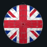 United Kingdom Union Jack Flag of British Colonies Dart Board<br><div class="desc">The Union Jack, a tapestry woven with threads of history, flutters proudly, a symbol of a nation forged in unity. Its story begins in 1606, when King James VI of Scotland ascended to the English throne as King James I. To commemorate the union of these two kingdoms, he commissioned a...</div>