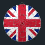 United Kingdom Union Jack Flag of British Colonies Dart Board<br><div class="desc">The Union Jack, a tapestry woven with threads of history, flutters proudly, a symbol of a nation forged in unity. Its story begins in 1606, when King James VI of Scotland ascended to the English throne as King James I. To commemorate the union of these two kingdoms, he commissioned a...</div>