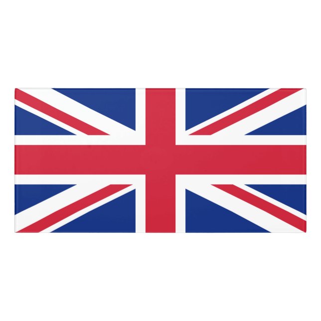 United Kingdom Union Jack Flag of British Colonies Door Sign (Classic Front)