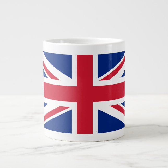United Kingdom Union Jack Flag of British Colonies Giant Coffee Mug (Front)