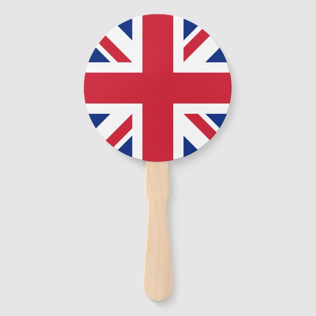 United Kingdom Union Jack Flag of British Colonies Hand Fan (Front)