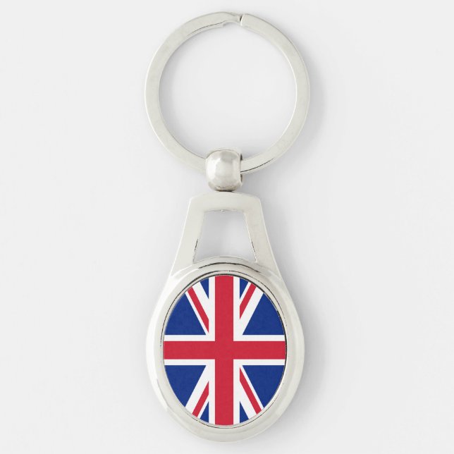 United Kingdom Union Jack Flag of British Colonies Keychain (Front)