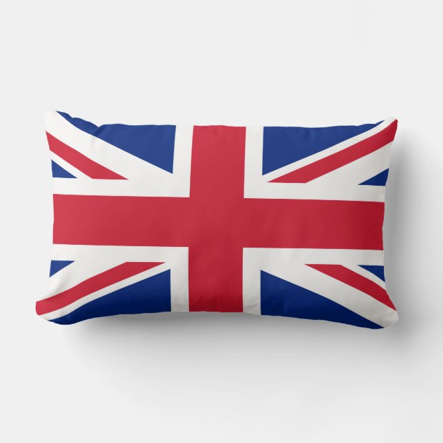 United Kingdom Union Jack Flag of British Colonies Lumbar Pillow (Front)