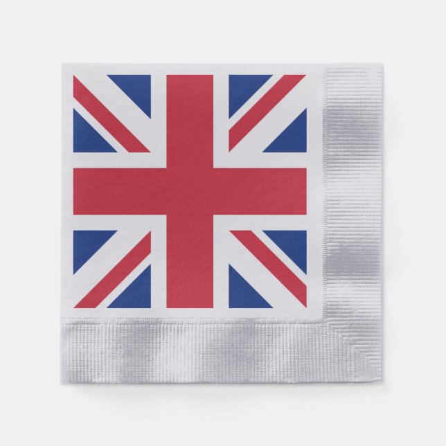 United Kingdom Union Jack Flag of British Colonies Napkins (Front)