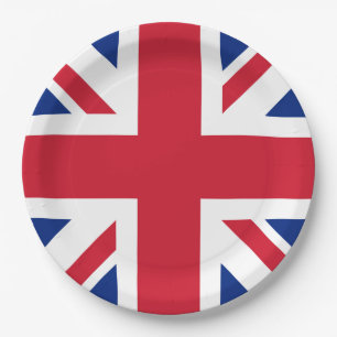 United Kingdom Union Jack Flag of British Colonies Paper Plates