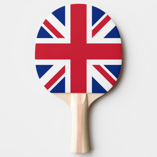 United Kingdom Union Jack Flag of British Colonies Ping Pong Paddle (Front)