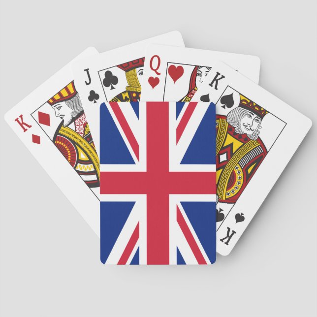 United Kingdom Union Jack Flag of British Colonies Poker Cards (Back)