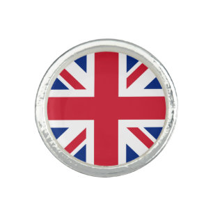 United Kingdom Union Jack Flag of British Colonies Ring