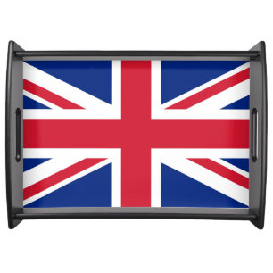 United Kingdom Union Jack Flag of British Colonies Serving Tray