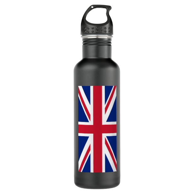 United Kingdom Union Jack Flag of British Colonies Stainless Steel Water Bottle (Front)