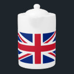 United Kingdom Union Jack Flag of British Colonies Teapot<br><div class="desc">The Union Jack, a tapestry woven with threads of history, flutters proudly, a symbol of a nation forged in unity. Its story begins in 1606, when King James VI of Scotland ascended to the English throne as King James I. To commemorate the union of these two kingdoms, he commissioned a...</div>