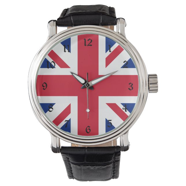 United Kingdom Union Jack Flag of British Colonies Watch (Front)