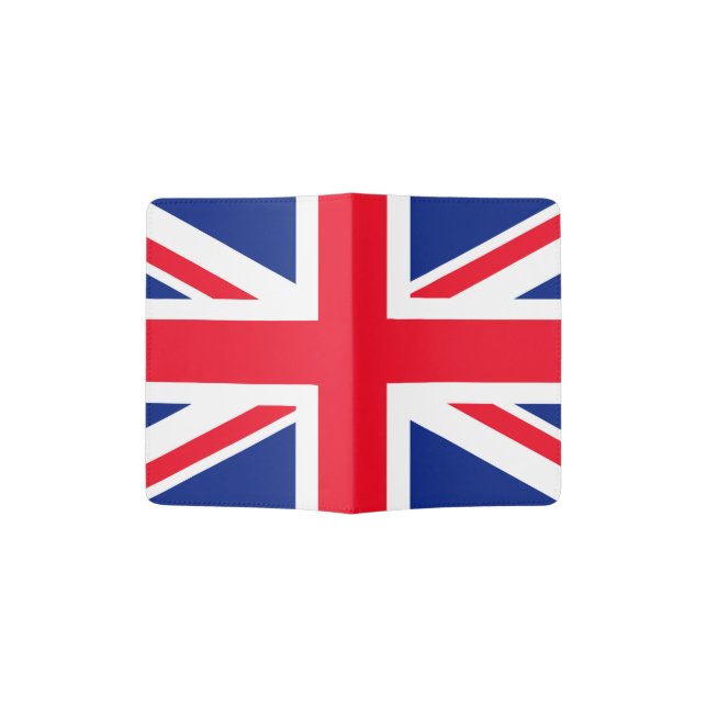 United Kingdom Union Jack Flag Passport Holder (Opened)