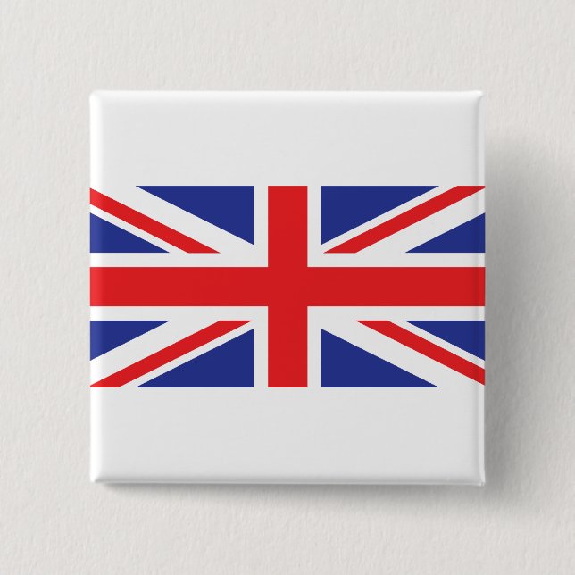 United Kingdom /Union Jack Flag Pinback Button (Front)