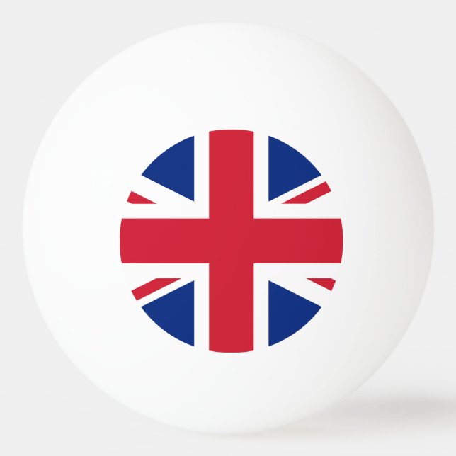 United Kingdom Union Jack Flag Ping Pong Ball (Front)