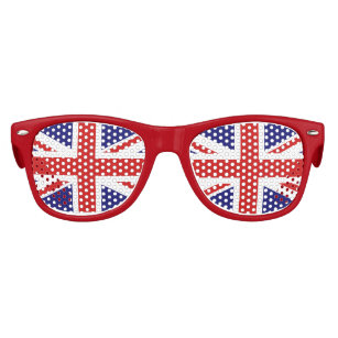 United Kingdom Union Jack Flag Retro Kids Party Kids Sunglasses