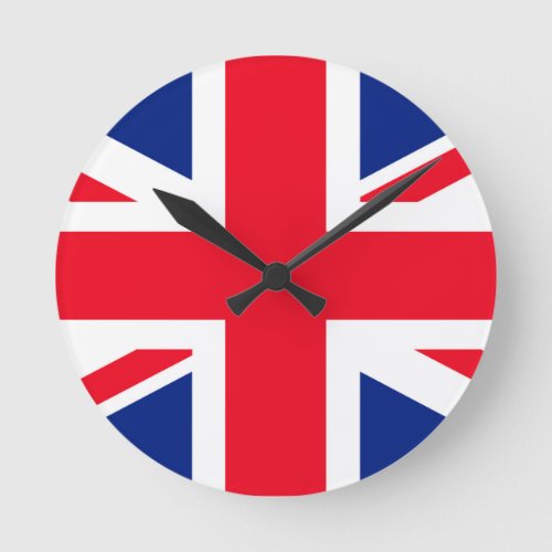 United Kingdom Union Jack Flag Round Clock