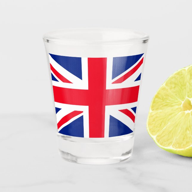 United Kingdom Union Jack Flag Shot Glass (Front)