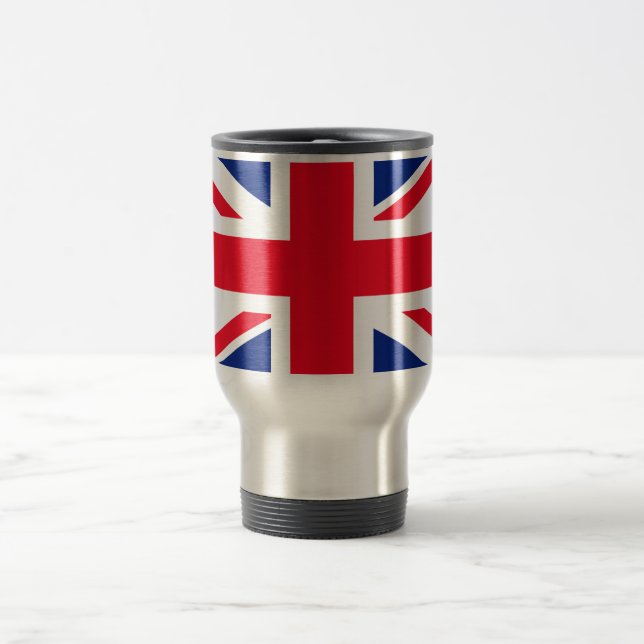 United Kingdom Union Jack Flag Travel Mug (Center)