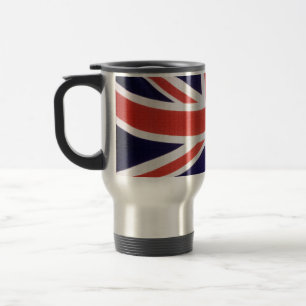 United Kingdom Union Jack Patriotic Travel Mug