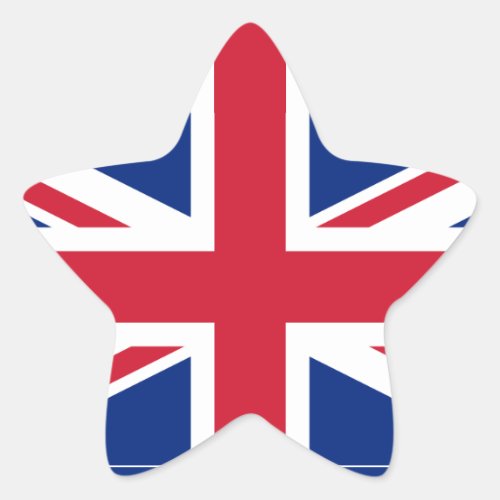 United Kingdom Union Jack Star Sticker
