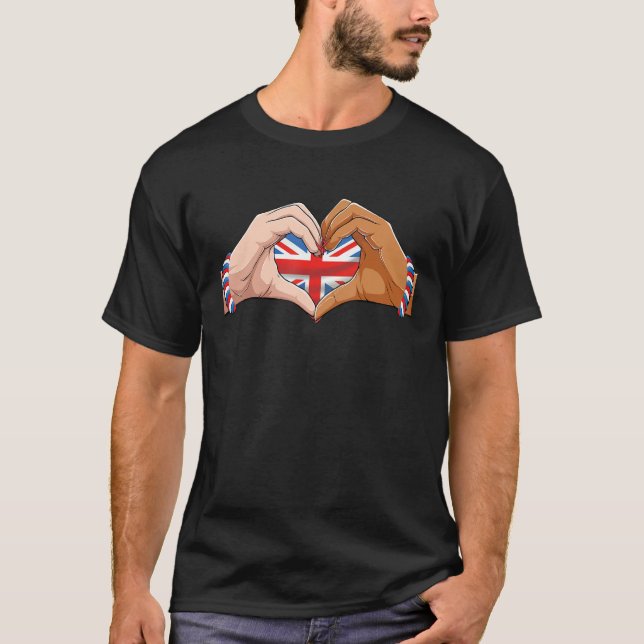 United Kingdom Women Men Patriotic British Flag Uk T-Shirt (Front)
