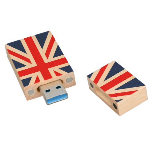 United Kingdom Wood Flash Drive