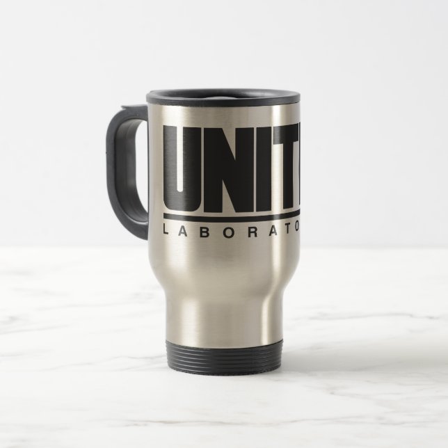 United Laboratories Mug Cozy Black | White (Front Left)