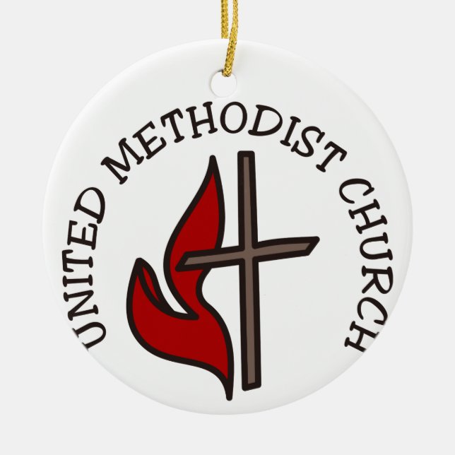 United Methodist Church Ceramic Ornament (Front)