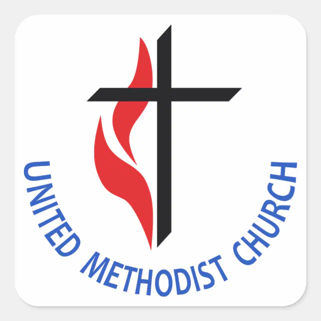Methodist Sticker United Methodist Square Sticker | Zazzle