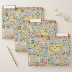 United Nations Map of the World File Folder