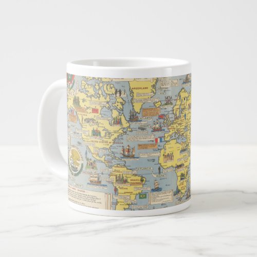 United Nations Map of the World Giant Coffee Mug