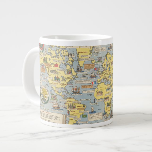 United Nations Map of the World Giant Coffee Mug (Front Left)