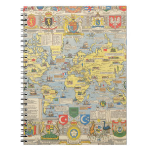 United Nations Map of the World Notebook