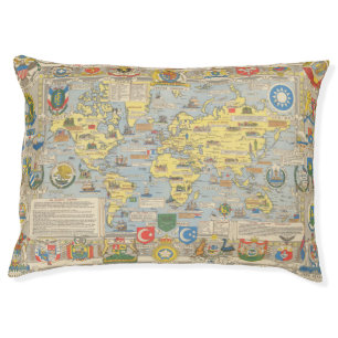 United Nations Map of the World Pet Bed