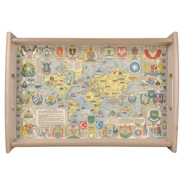 United Nations Map of the World Serving Tray (Front)