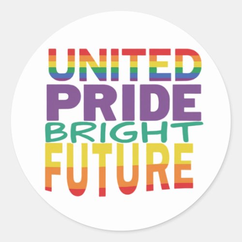 United Pride Bright Future Classic Round Sticker
