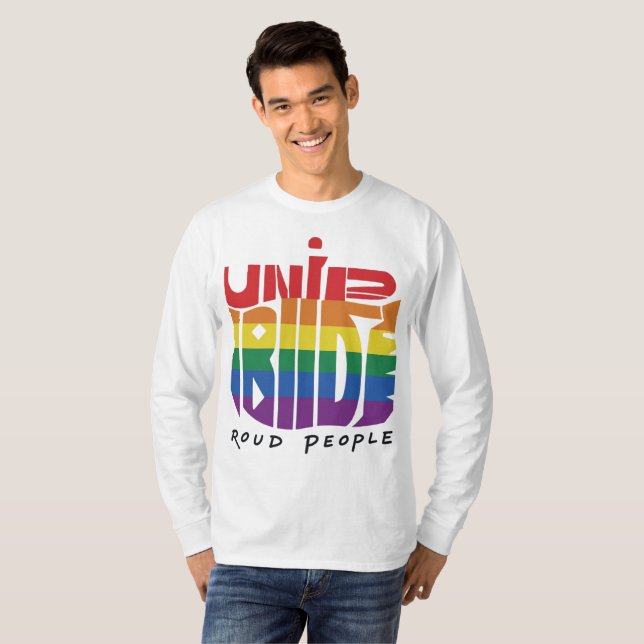 "United Pride Proud People"  T-Shirt (Front Full)
