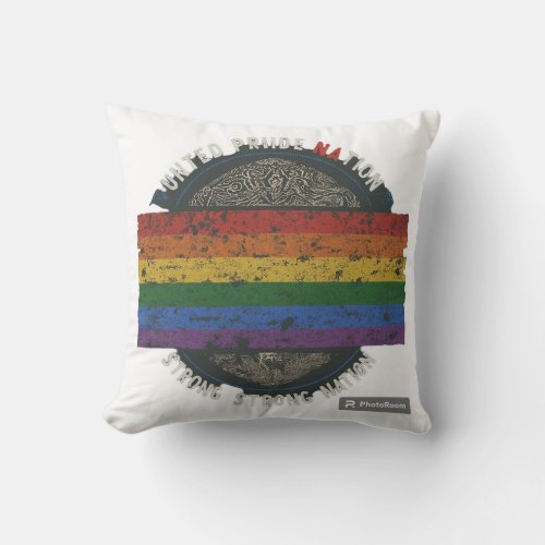 United Pride Strong Nation  Throw Pillow